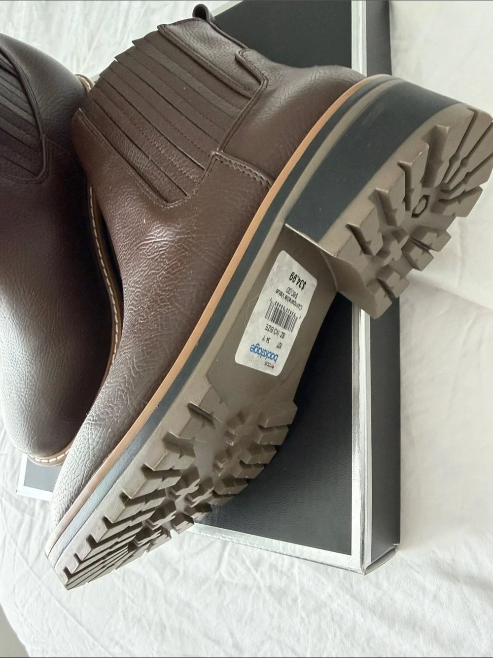 Kensie Men's Chukka Chelsea Boots in Dark Brown